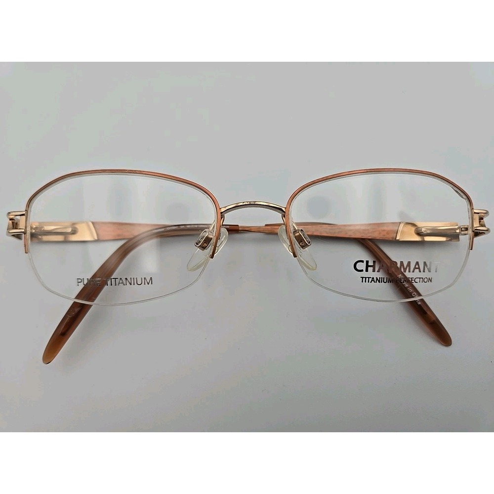 Charmant Titanium Perfection CH10847‎ BR 49-18-135mm Half Rim Eyeglasses Frames